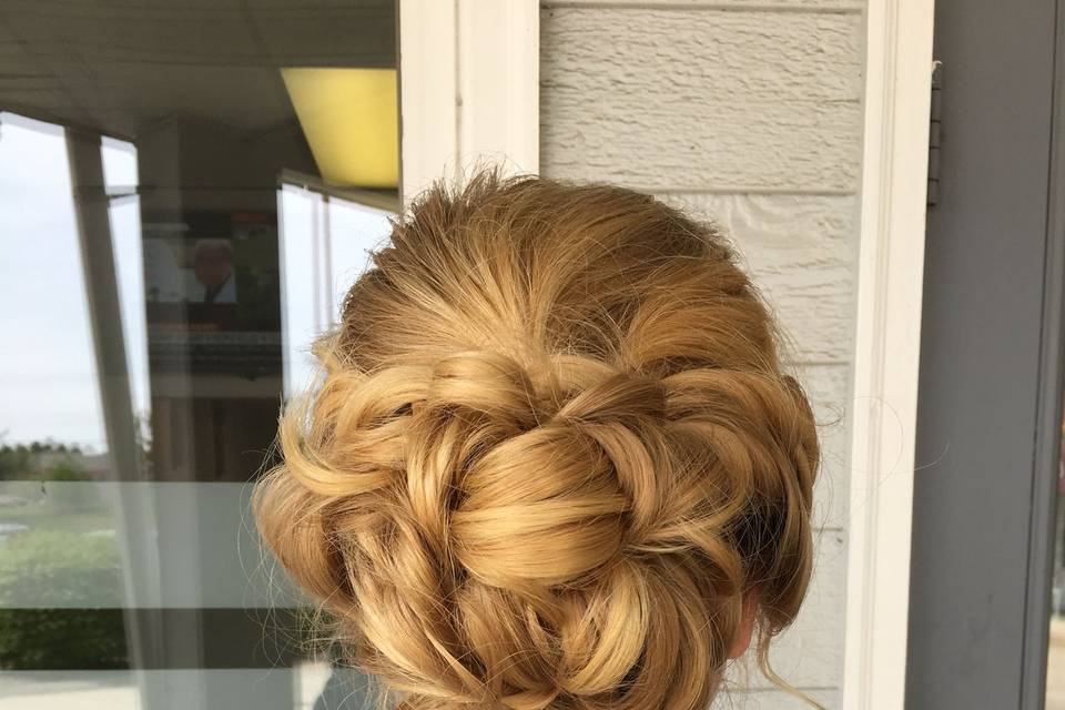Looped updo