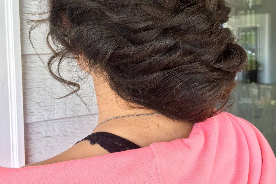 Looped updo