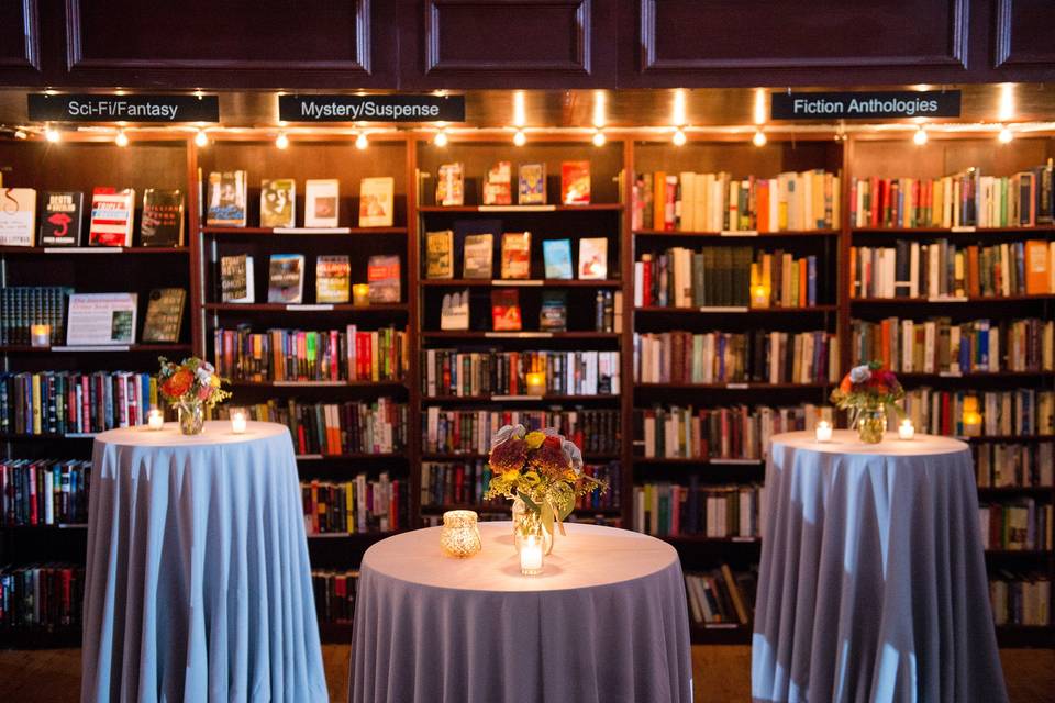 A bookstore in Bend, OR hosting author events.