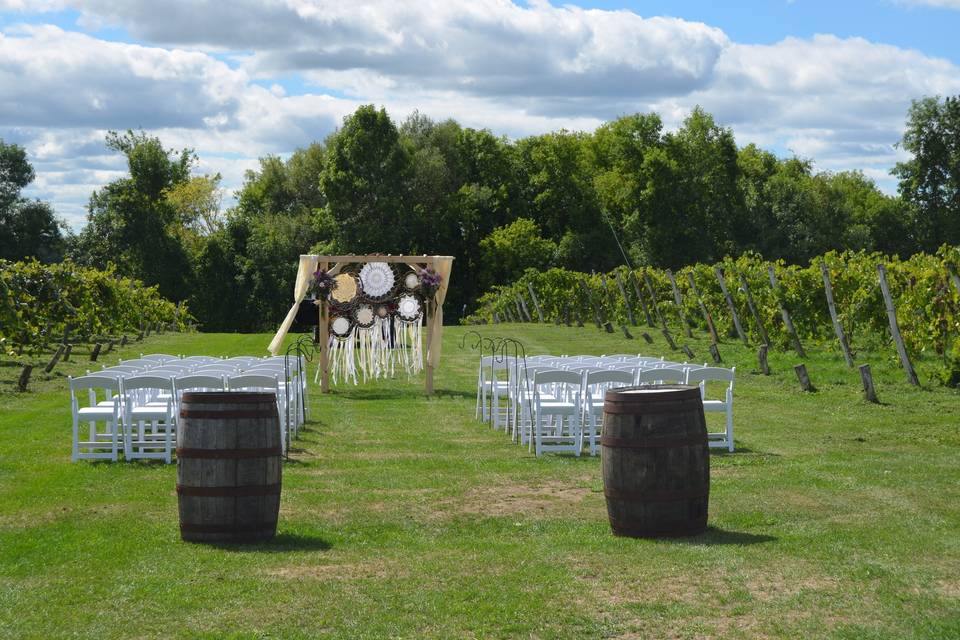 Wedding ceremony area