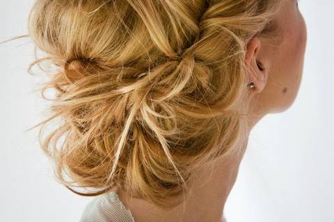 Textured low chignon