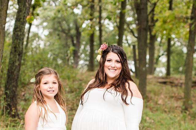 Little girl and bride