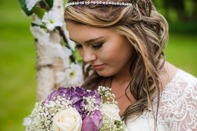 Bride holding a bouquet