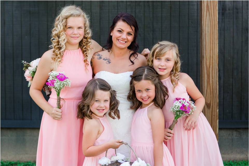 Flower Girls & Bride