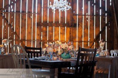 Table setup with centerpiece
