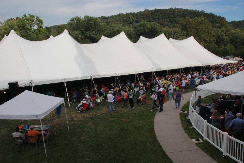 This event is the annual Jazz Festival at Fort Hunter Park, Harrisburg PA. Shown here is a 60 X 170 Pole Tent. That's a big tent!