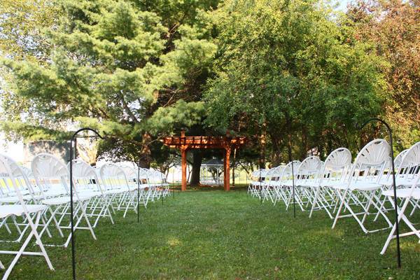 Fanback Chairs set up for a wedding reception near Mifflinburg, PA