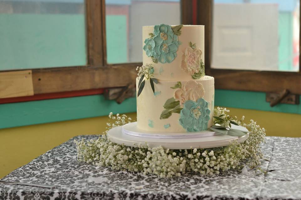 Painted buttercream