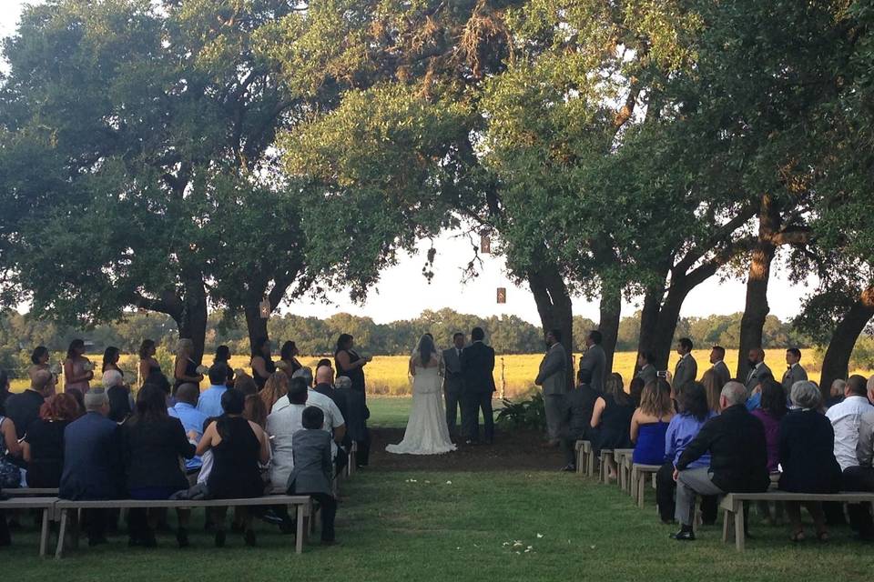 Outdoor wedding ceremony