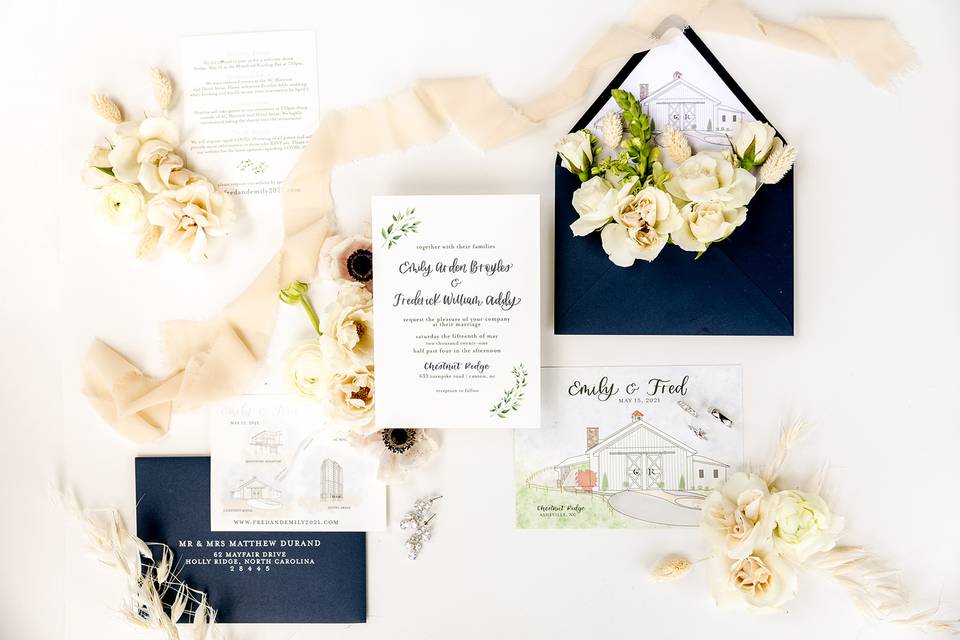 Navy Suite with Venue Illust