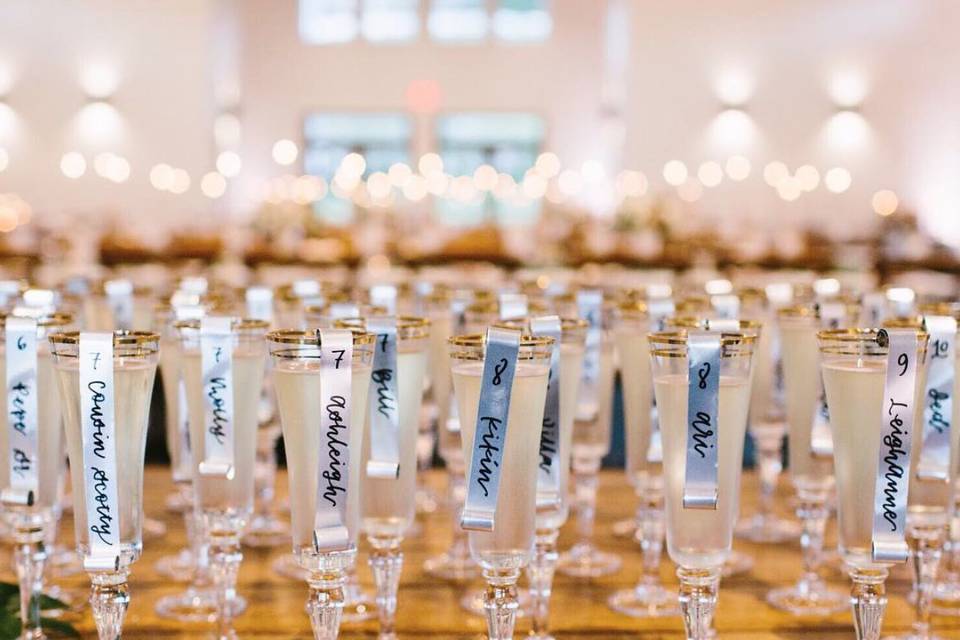 Champagne Escort Cards