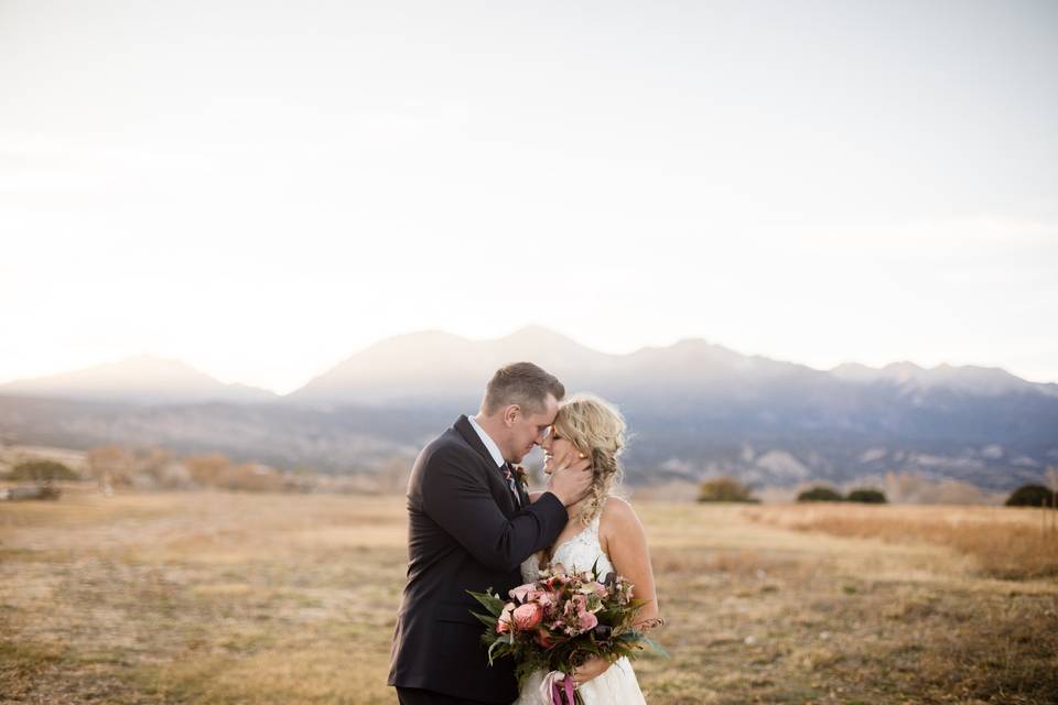 Fall mountain wedding