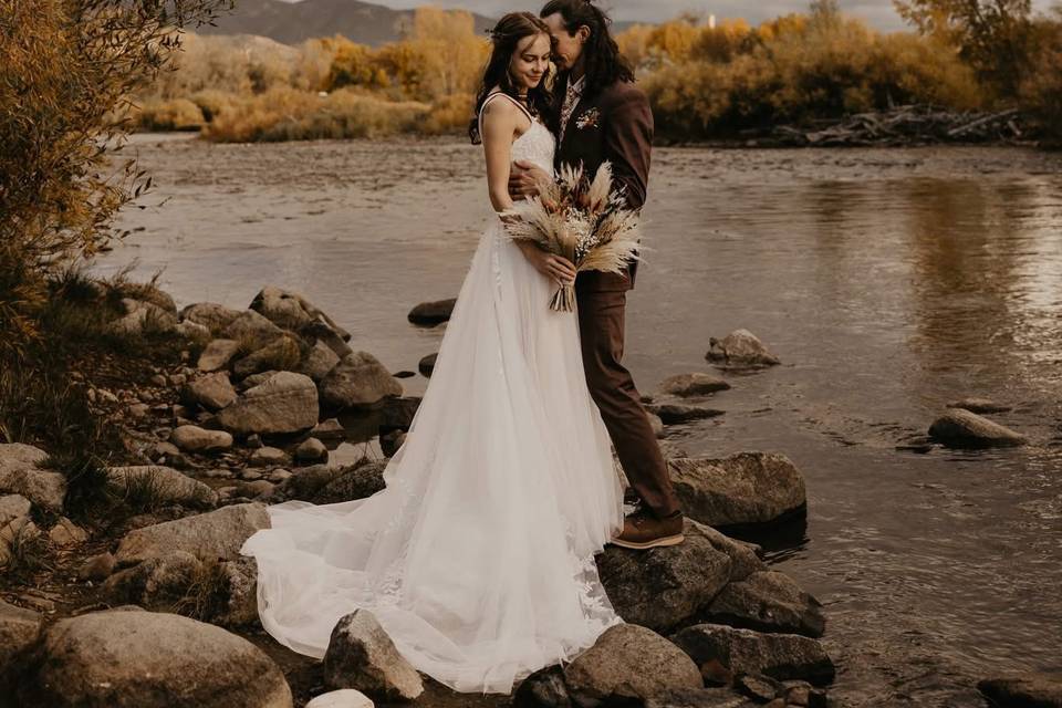 Mountain meadow wedding