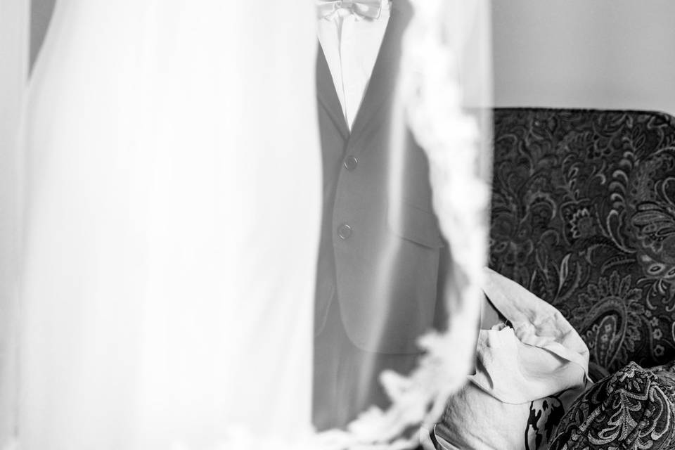 His first wedding...