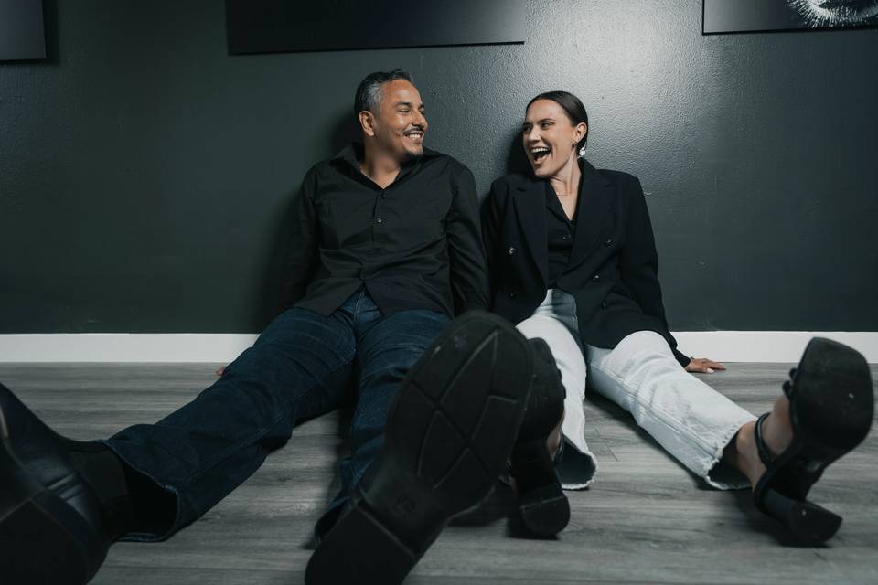 Studio engagement shoot