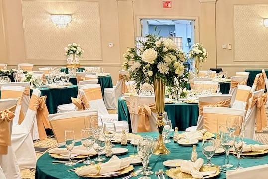High and low centerpieces