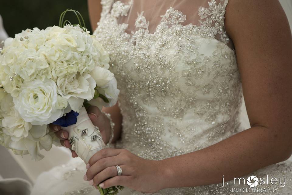 Bride holding her bouquet