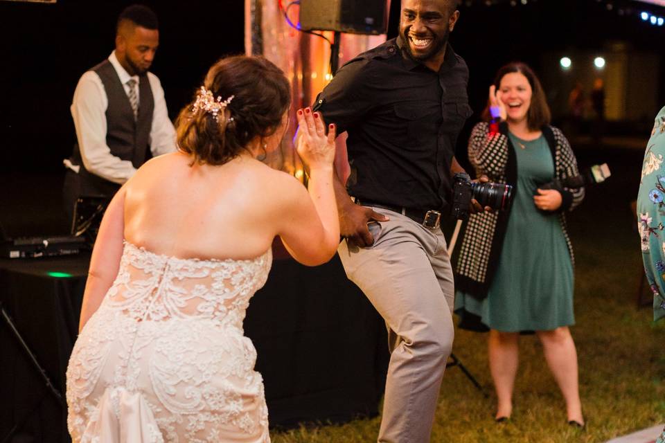 Dancing with bride