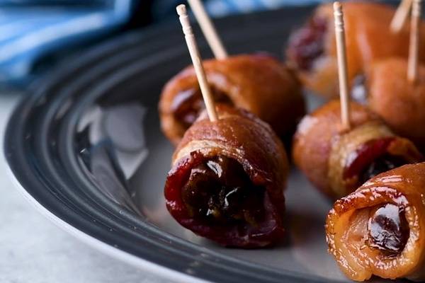 Bacon wrapped dates