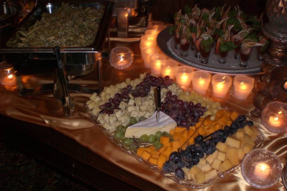 Cheese and fruit platter