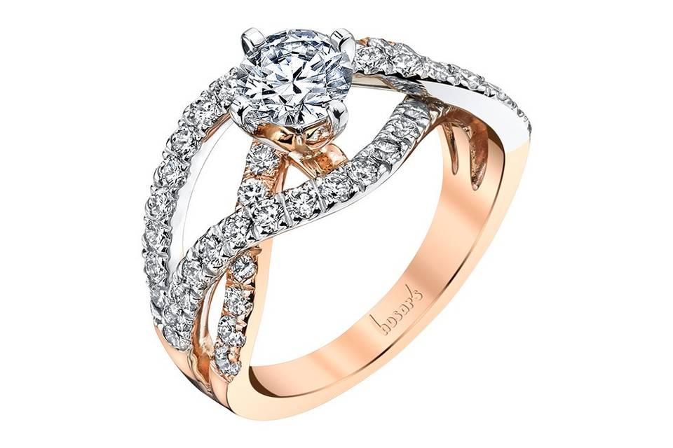 White & Rose Gold Diamond Ring