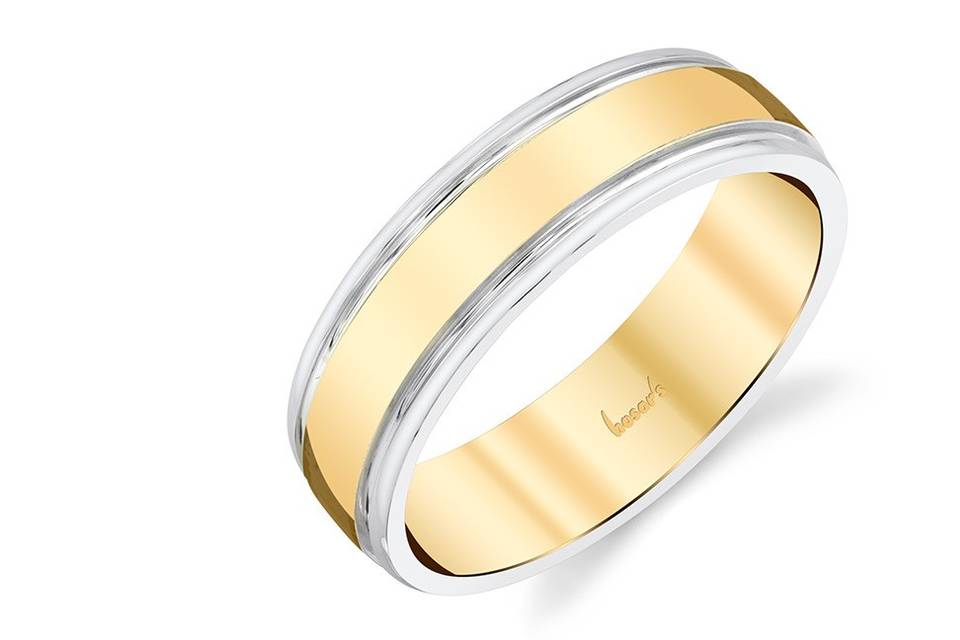 Men's White & Yellow Gold Ring