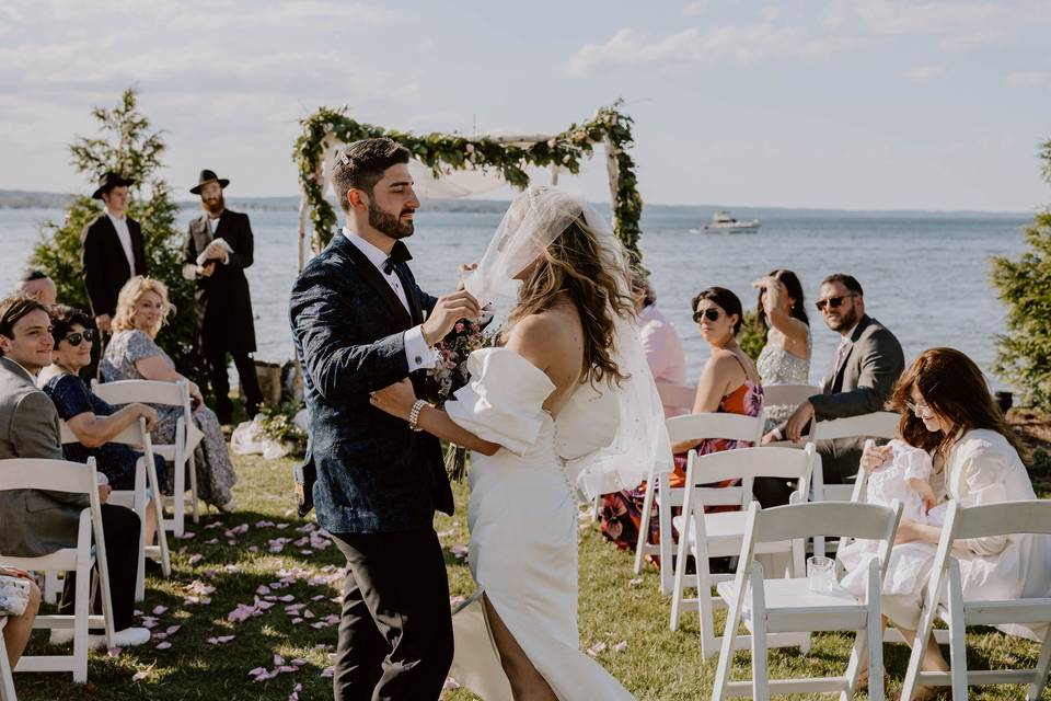 Wedding Couple with Bay Views