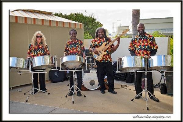 This is one of our four-piece steel drum bands. We provided music for a high-end corporate event in Beverly Hills.