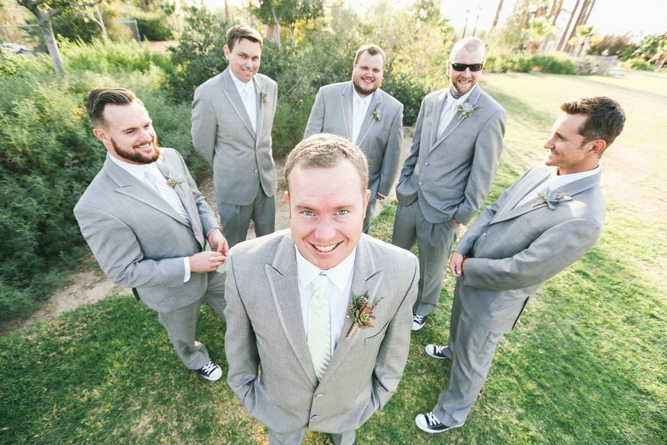 Groom and groomsmen