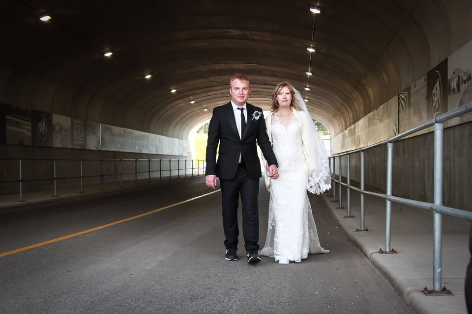 Walking the tunnel married!