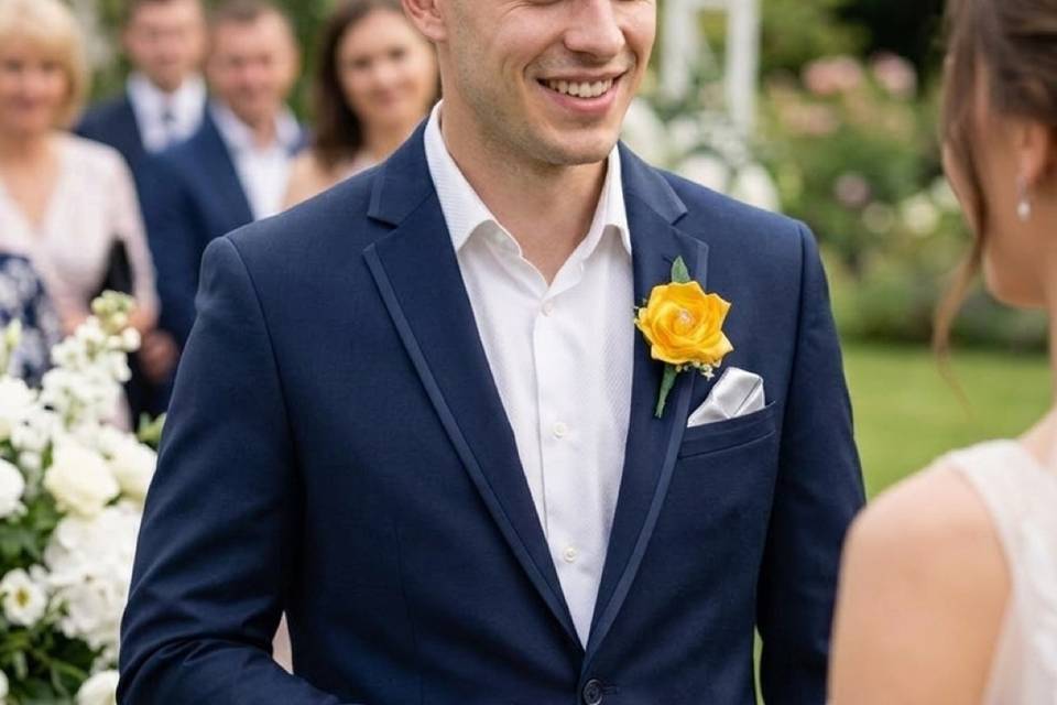 Groom Party Boutonniere