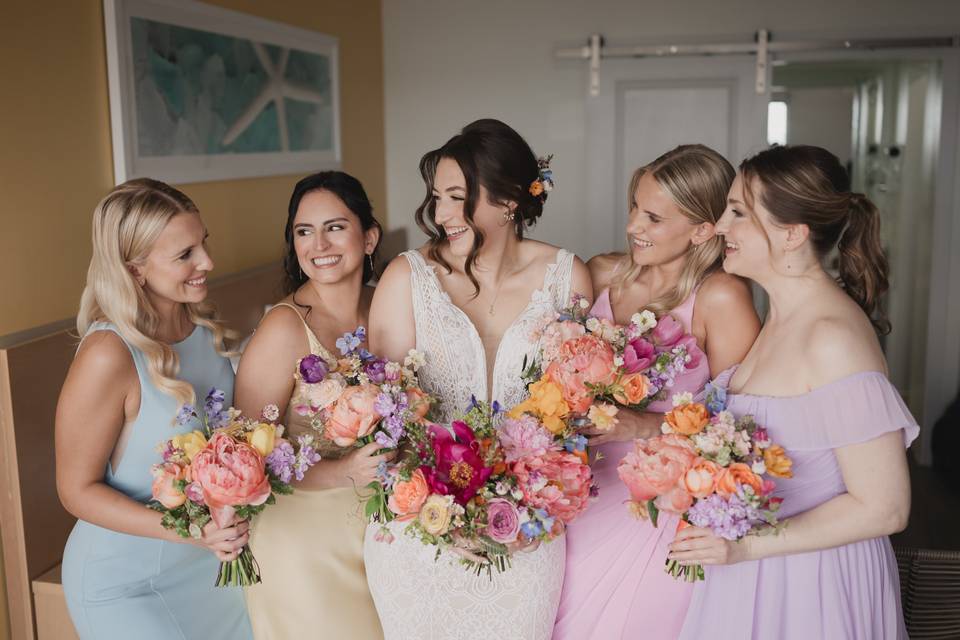 Bride getting ready