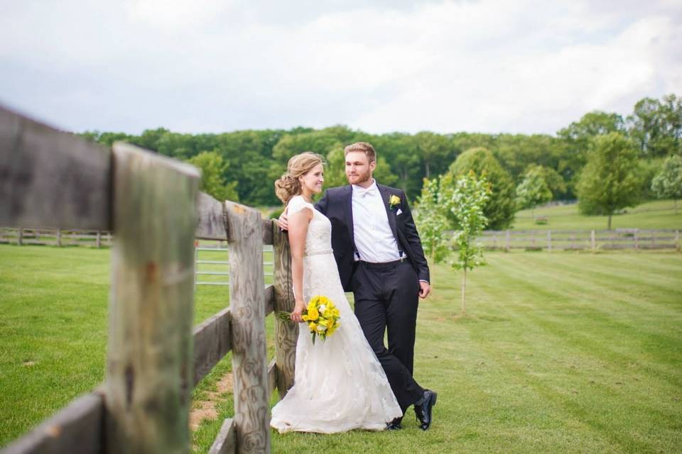 The couple by the ranch