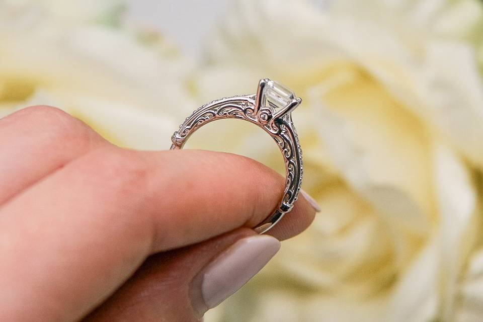 Engagement Ring w/ scrollworkr