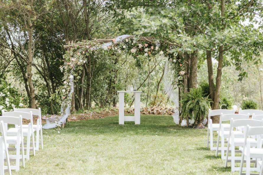 Garden barn wedding