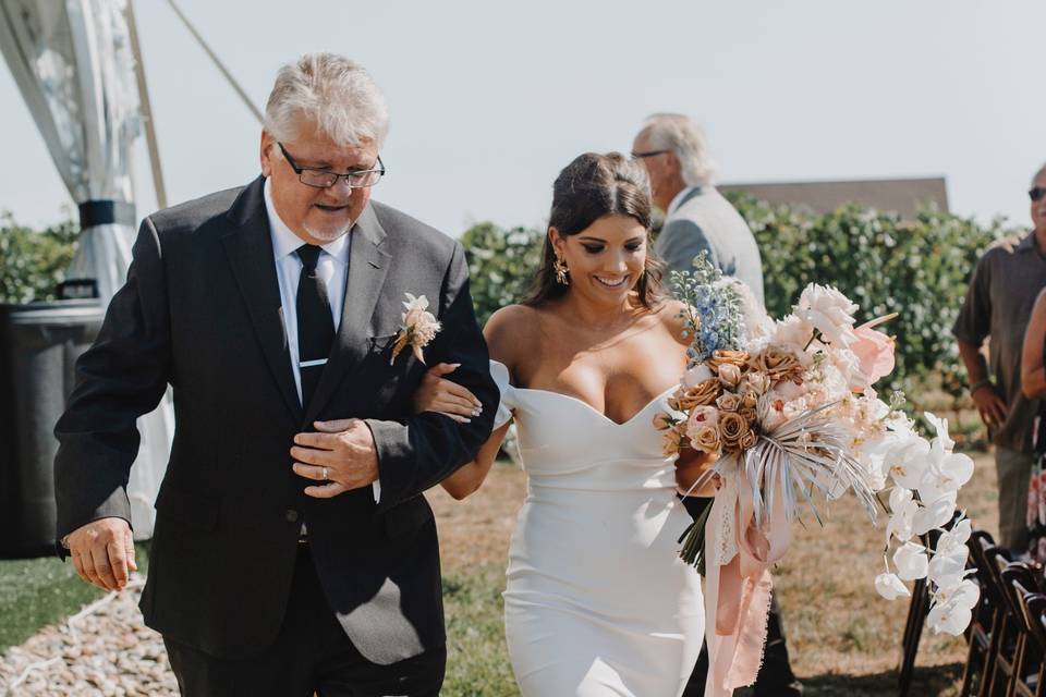 Boho cascade bouquet