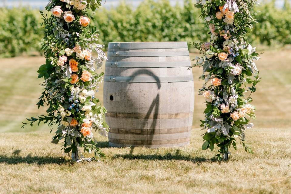 Ceremony garden arbor