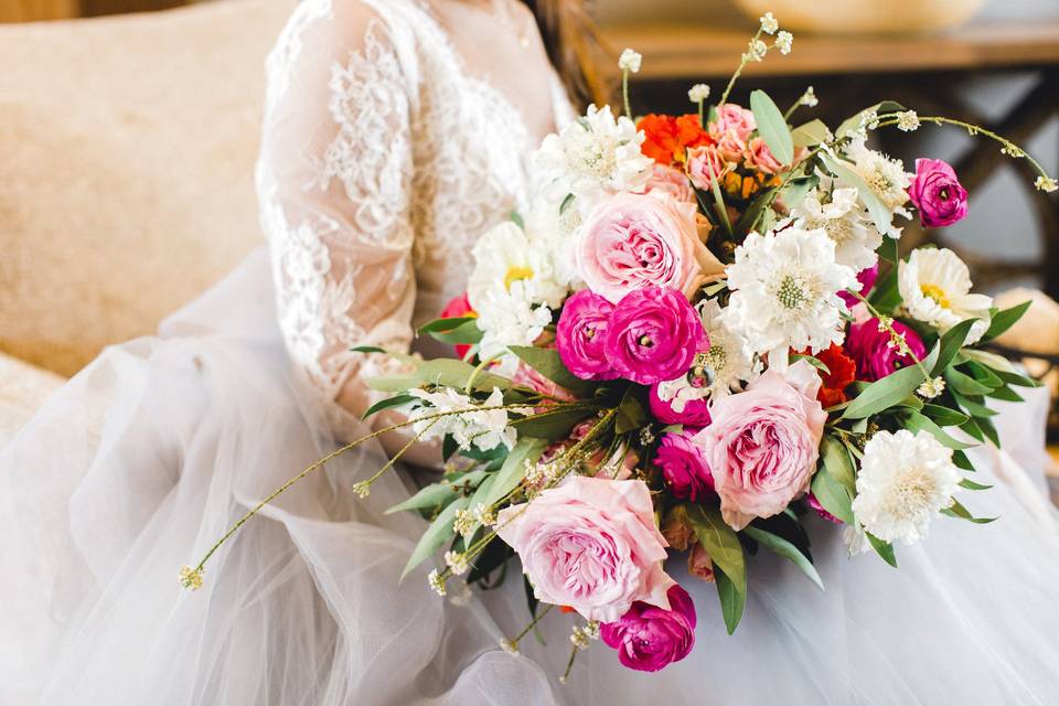 Garden rose bouquet