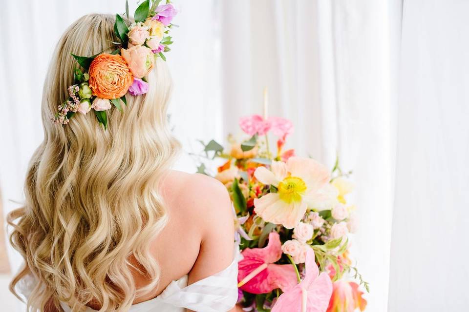 Bride's hair piece