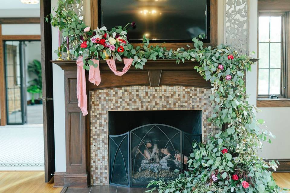 Fireplace floral