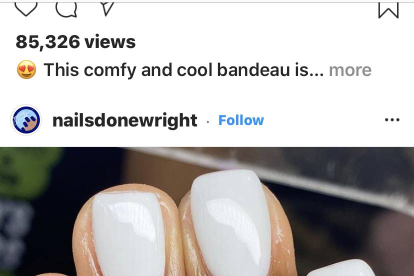 White wedding nails