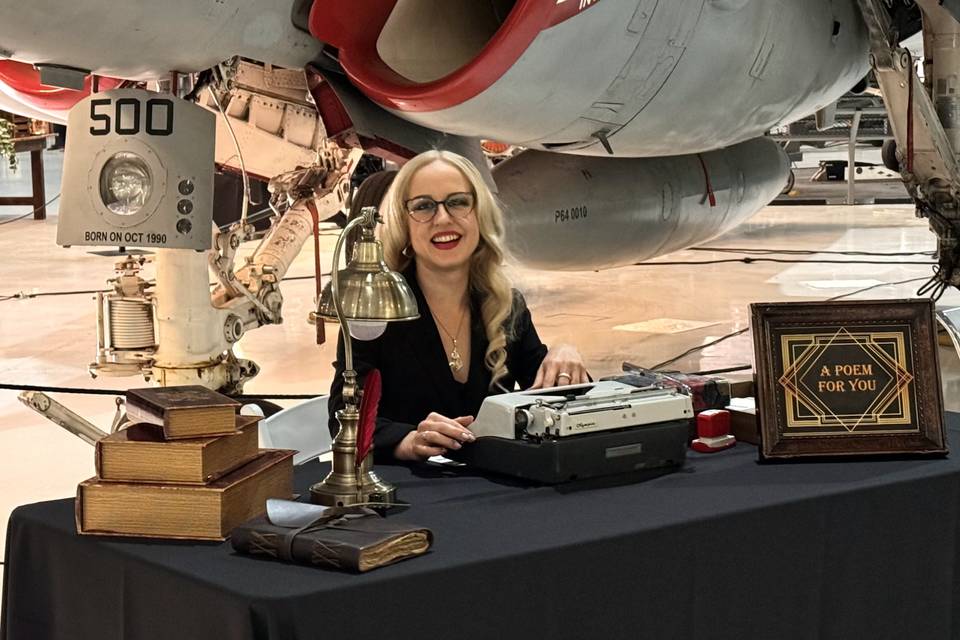 Live typewriter poetry