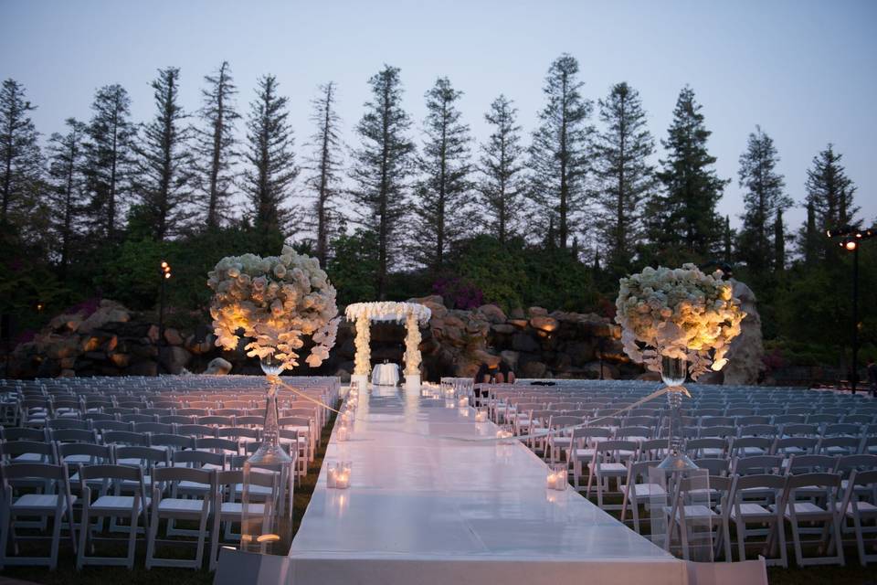 Wedding ceremony area