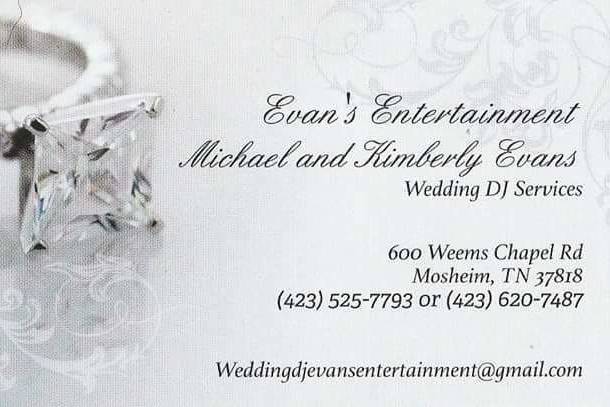 Evans Entertainment Wedding Dj