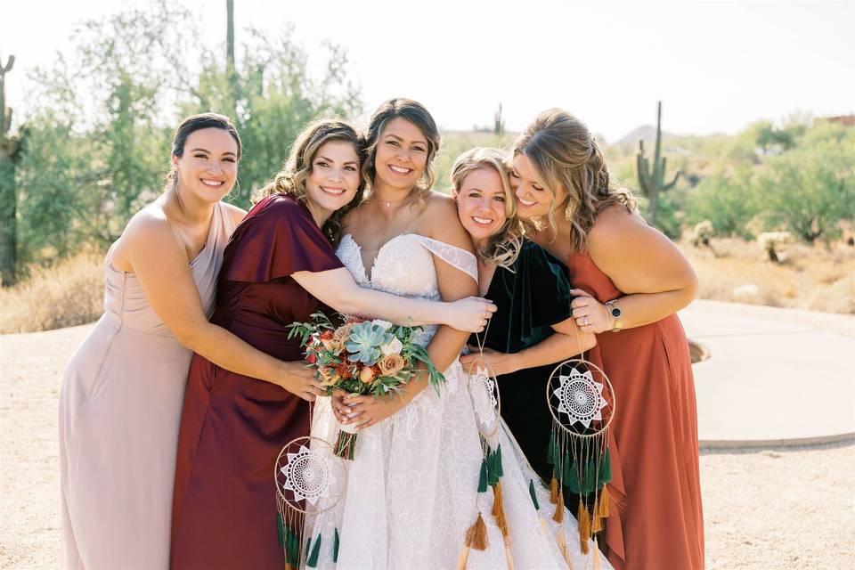 Bridal party hair
