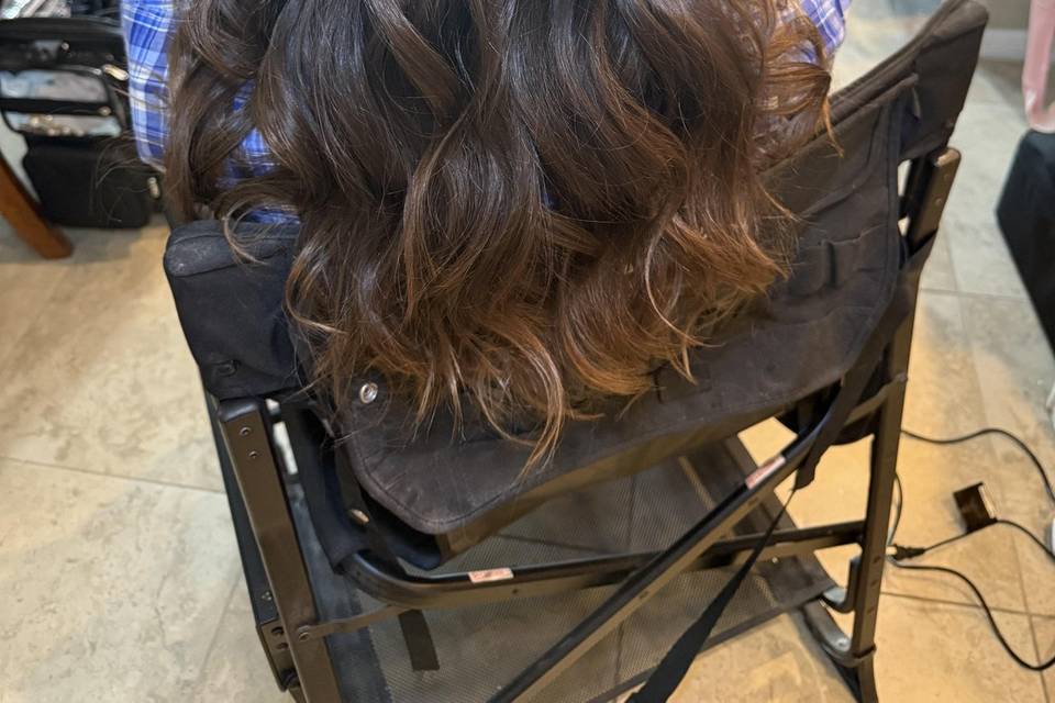 Bridal half up style