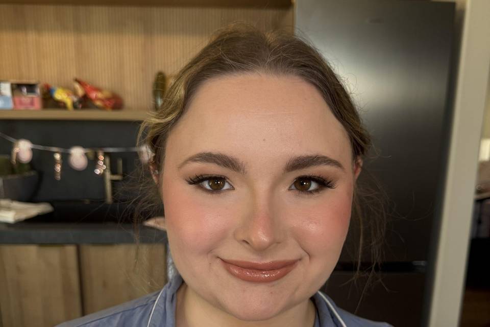 Bridal half up style