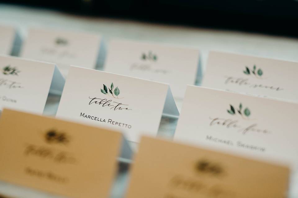 Escort card design