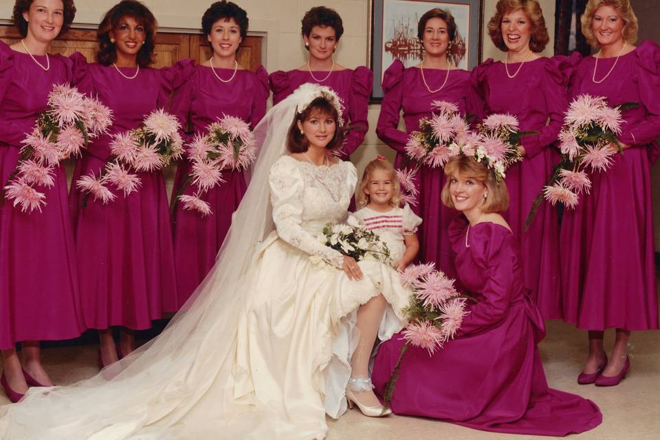 Flower girl and Bridesmaids