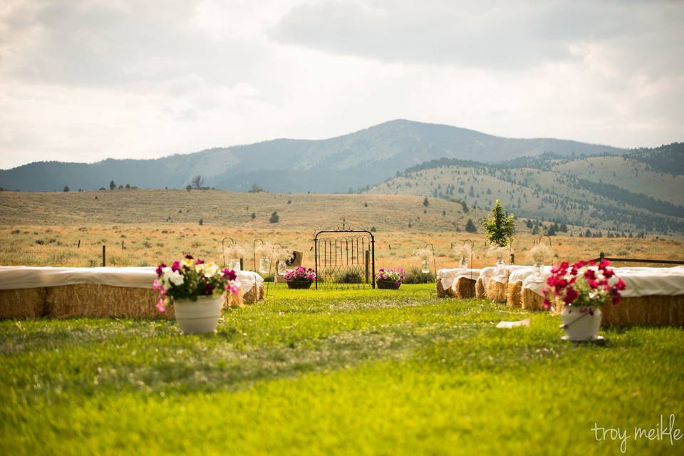 Wedding ceremony setup